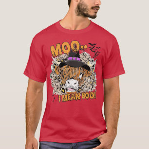 Funny Cow Witch Halloween Moo I Mean Boo - 15 T-Shirt