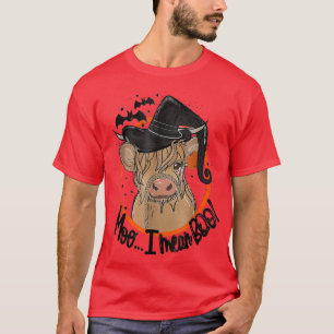 Funny Cow Witch Halloween Moo I Mean Boo 200 T-Shirt
