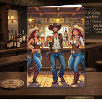 Funny Cowboy and Cowgirl Birthday