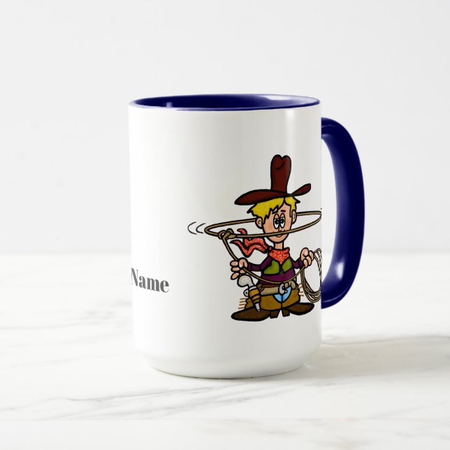 Funny Cowboy and His Horse Mug (Front Right)