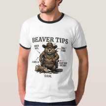 Funny Cowboy Beaver Tips Wild West Vintage