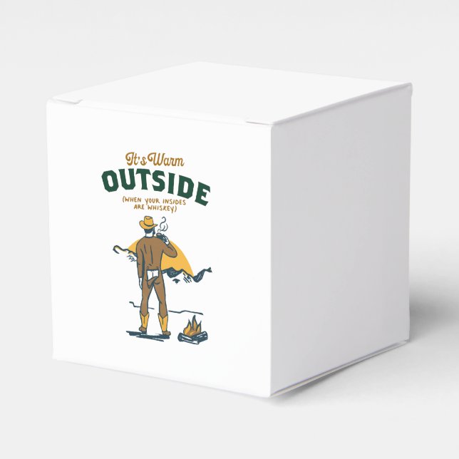 Funny Cowboy Drinking Whiskey Favour Box (Front Side)