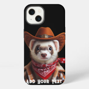 Funny Cowboy Ferret Western Style iPhone 13 Case