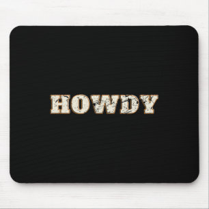 Funny Cowboy Hat Design Retro Horseck Riding Cowgi Mouse Pad