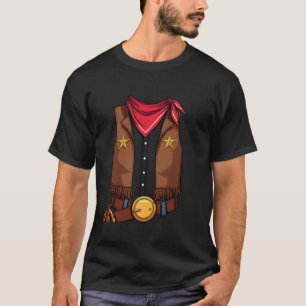 Funny Cowboy Last Minute Lazy Halloween Costume Te T-Shirt