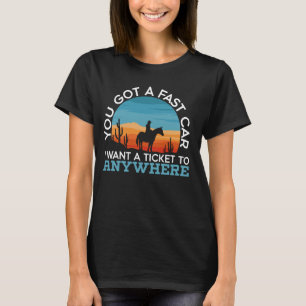 Funny Cowboy Lover Western Rodeo Horse Rider Bull T-Shirt