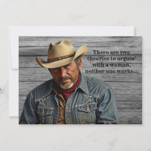 Funny Cowboy Quote Ranchers Farm Country Western Holiday Card