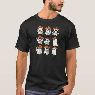 Funny Cowboys Ghost Western Halloween Howdy Rodeo T-Shirt