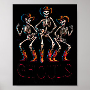 Funny Cowgirls Halloween Poster