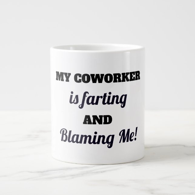 Funny Coworker Farting Coffee Mug (Front)