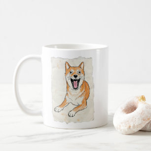Funny Coworker Gift - Internal Screaming Shiba Inu Coffee Mug