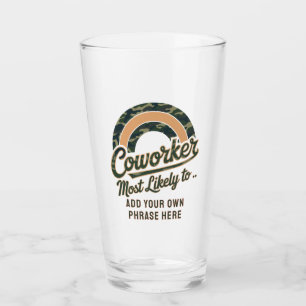 Funny Coworker Gifts Most Likely To : PERSONALIZED Glass