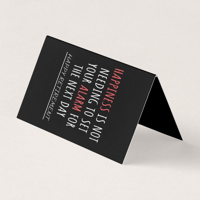 Funny coworker retirement business card (Front)