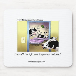 Funny Cows: Mouse Pad "Pasteur Bedtime"