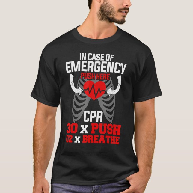 Funny Cpr Instructor First Aid For Nurses Cpr Inst T-Shirt (Front)