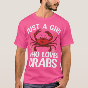 Funny Crab Design For Girls Kids Women Hermit Crab T-Shirt