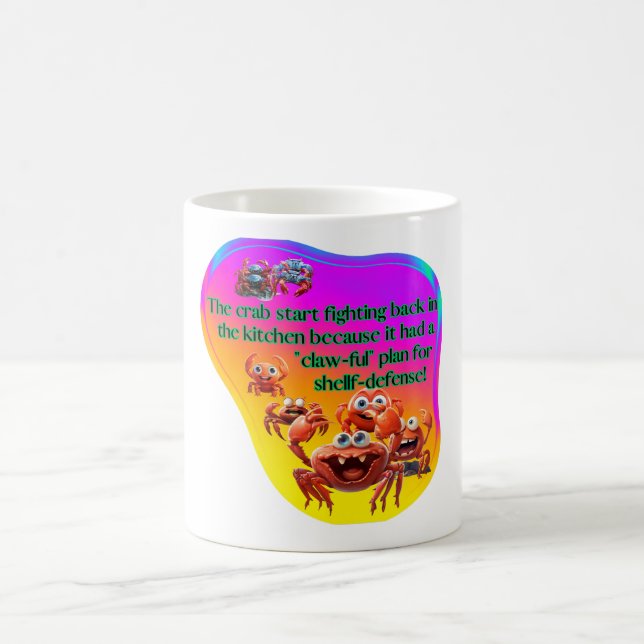 Funny Crab Jokes Coffee Mug (Center)