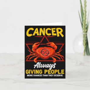 Funny Crab Quote Cancer Horoscope Birthday Gift Card