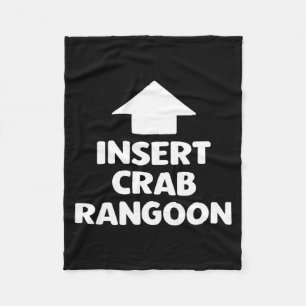 Funny Crab Rangoon Apparel _ Hilarious Foodie  Fleece Blanket