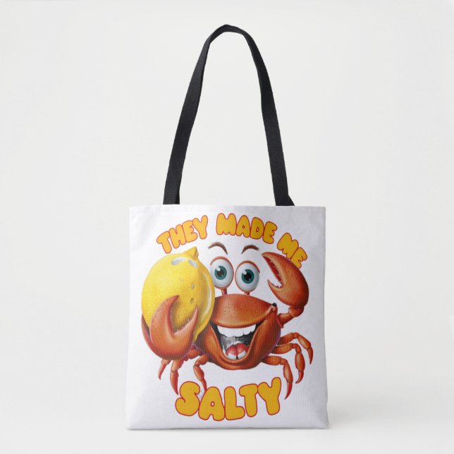Funny Crab Tote Bag (Front)