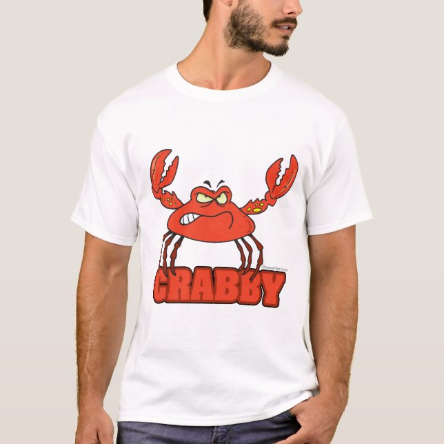 funny crabby red crab with an attitude T-Shirt (Front)