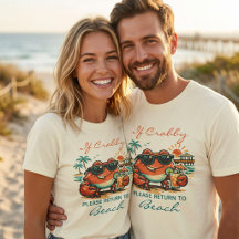 Funny Crabby Return To Beach Crab Joke Summer