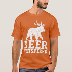 Funny Craft Beer Drinking Gifts for Bear Deer Beer T-Shirt