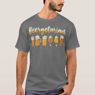 Funny Craft Beer Graphic Art Beergetarian T-Shirt