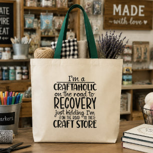 Funny Craft Creator Craftaholic Tote Bag