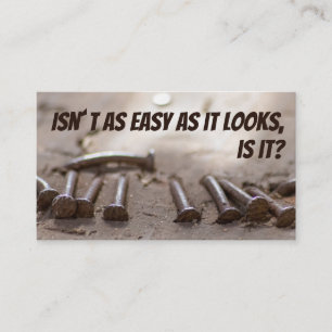 Funny craftsman for poor craftsmen help specialist business card