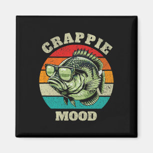 Funny Crappie Mood Retro Fishing Sarcastic Dad Men Magnet