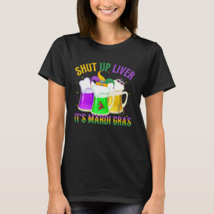 Funny Crawfish Boil Mardi Gras Beer Drinking Shut  T-Shirt