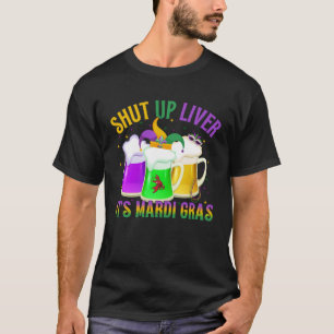 Funny Crawfish Boil Mardi Gras Beer Drinking Shut T-Shirt