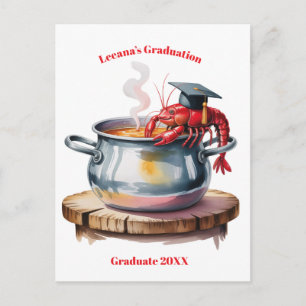 Funny Crawfish Graduation Postcard