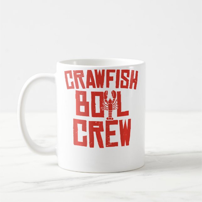 Funny Crayfish Crawfish Boil Crawfish Boil Crew Coffee Mug (Left)