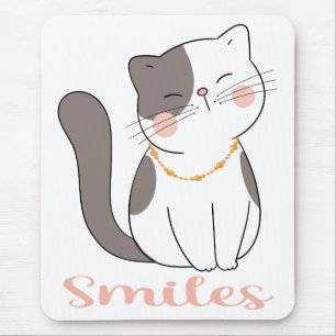 Funny Crazy Cat Lady Kitty Mum Cartoon Cute kItten Mouse Pad