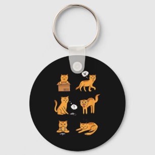 Funny Crazy Cat Lover Moods Ginger For Ladies &amp Key Ring