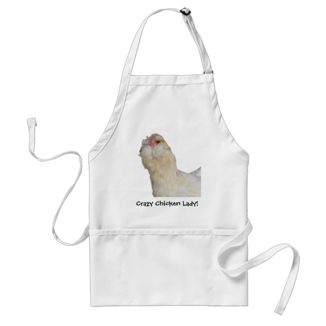 Funny Crazy Chicken Lady Wheaten Ameraucana Hen Standard Apron (Front)