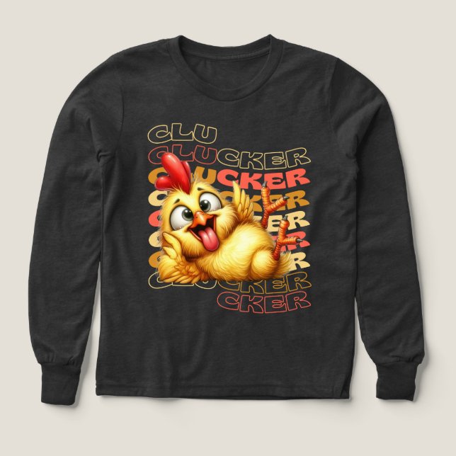 Funny Crazy Clucker Chicken - Cartoon Rooster (Design Front)