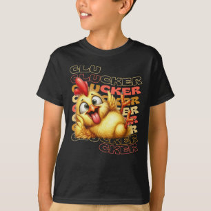 Funny Crazy Clucker Chicken - Cartoon Rooster T-Shirt