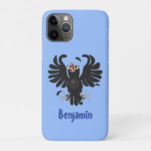 Funny crazy crow raven cartoon illustration Case-Mate iPhone case