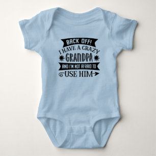 Funny crazy Grandpa word art unisex Baby Bodysuit