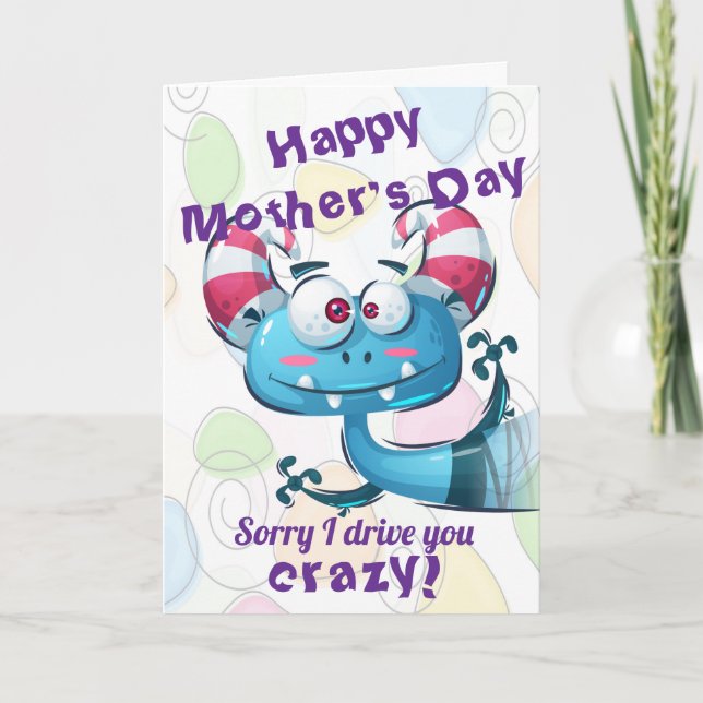 Funny Crazy Mother's Day Card (Front)