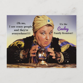 Funny Crazy People Family Reunion Postcard