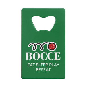 Funny credit card bottle opener for bocci player
