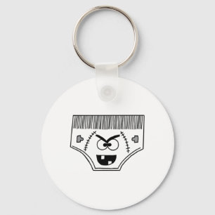 Funny Creepy Pair Of Underwear Face Costume  Key Ring