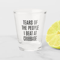 Funny Cribbage Coaster Tears of the People I Beat