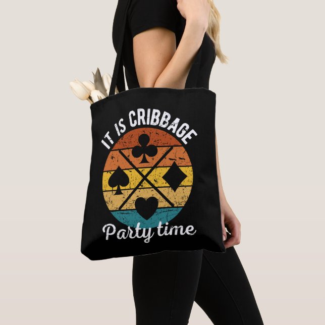 Funny cribbage tote bag (Close Up)