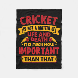 Funny Cricket Hob Fleece Blanket