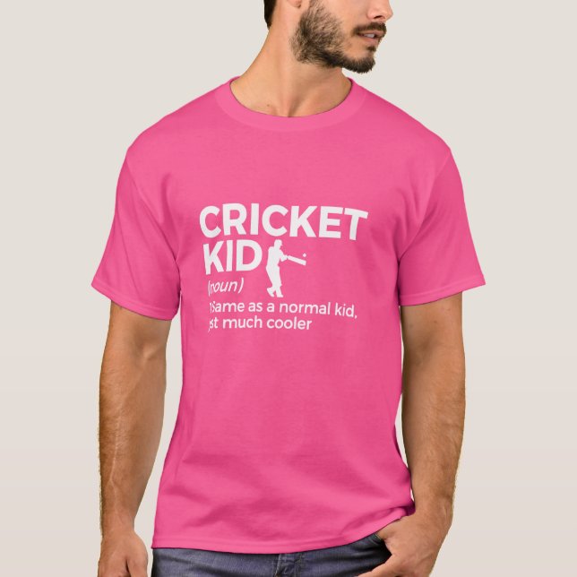 Funny Cricket Kid Definition Gifts for Cricket Lov T-Shirt (Front)